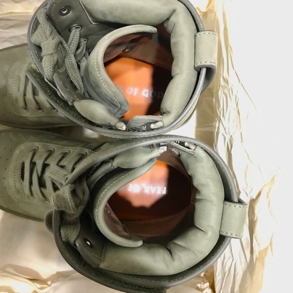 Fear Of God Army Green Military High Top Sneakers - Picture 8 of 8